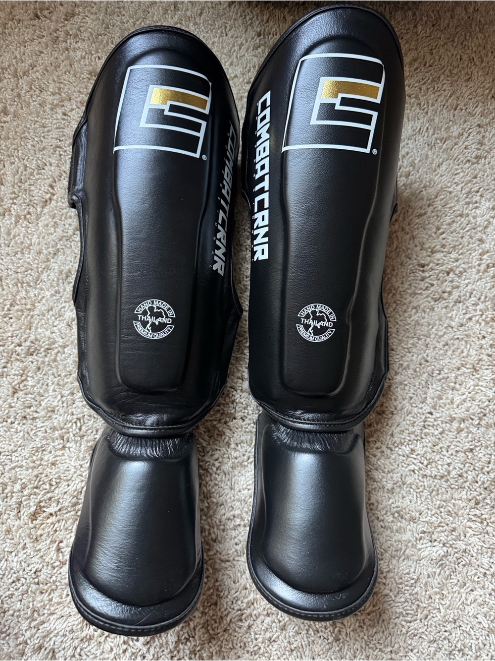 Men's Black Shin Guards